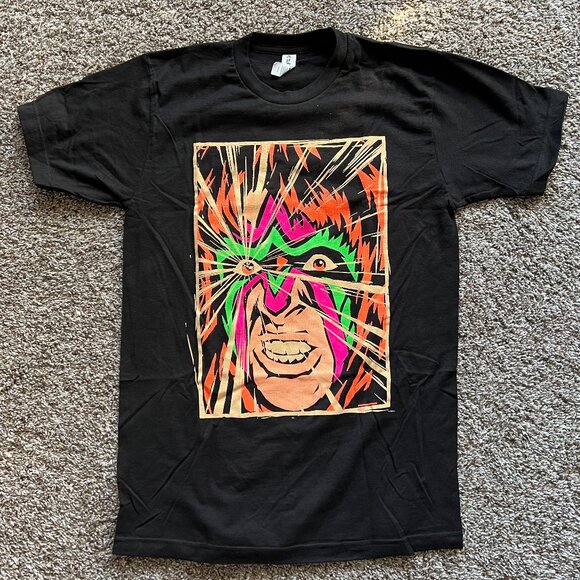 Men's Pro Wrestling Crate Exclusive PWT Ultimate Warrior "Portrait" T-Shirt - M - Picture 1 of 2